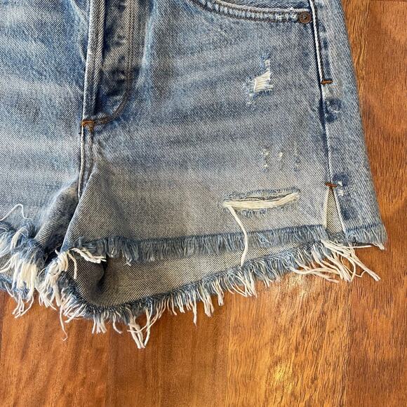 AGOLDE Jaden Short in Surreal Sz 24‎ Blue Denim Jean Cutoff High Waist Cute Sexy - Picture 9 of 16